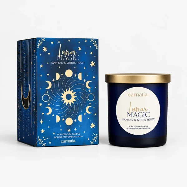 Carnatia Starry Spell Lunar Magic soy candle Santal & Orris Root 200g