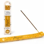 Celestial Magic Incense Holder Magical Vibes 26 cm με πορτοκαλί mystical design και ξύλινη βάση για incense sticks