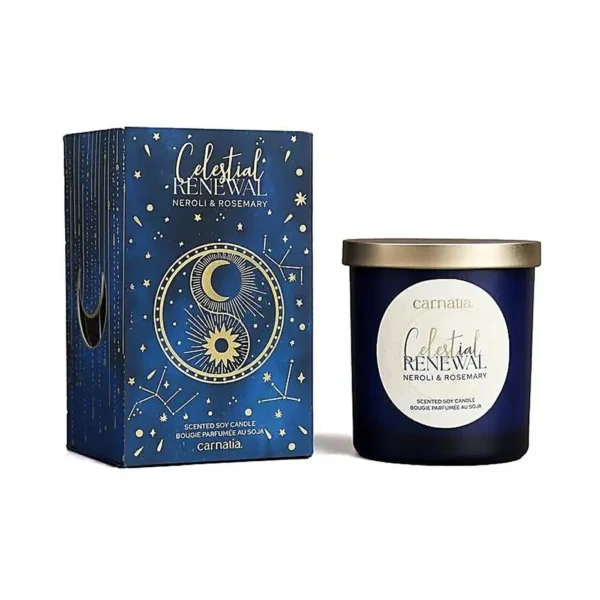 Carnatia Starry Spell Celestial Renewal soy candle Neroli & Rosemary 200g