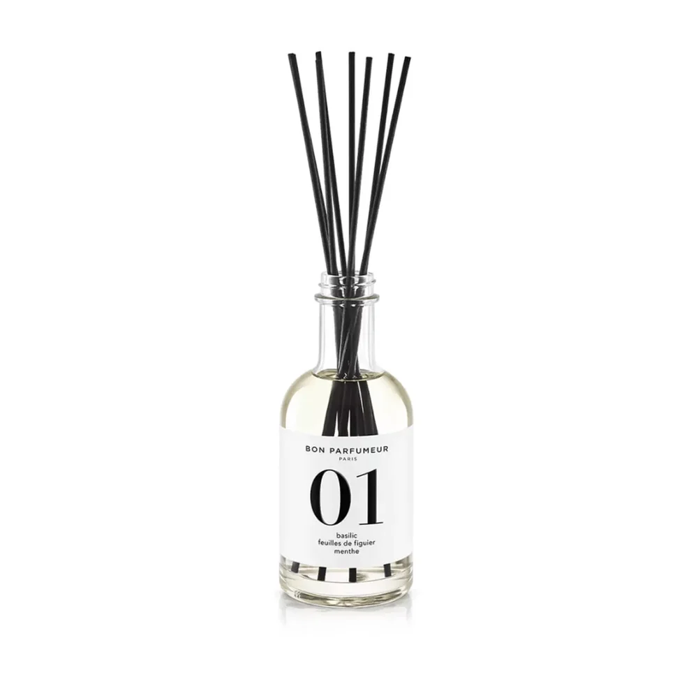 Bon Parfumeur Home Fragrance Diffuser 01 Basil, Fig Leaf & Mint 200 ml | ANO.SE. Bon Parfumeur Home Fragrance Diffuser 01 200 ml με basil, fig leaf και mint
