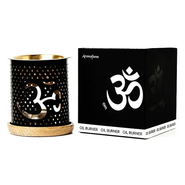 Aromafume OHM Oil Burner με συσκευασία και σύμβολο Om