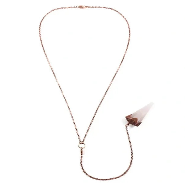 Κολιέ Ariana Ost Intuition Pendulum Necklace με αποσπώμενο κρυστάλλινο εκκρεμές και διακοσμητικά αστέρια και φεγγάρι.