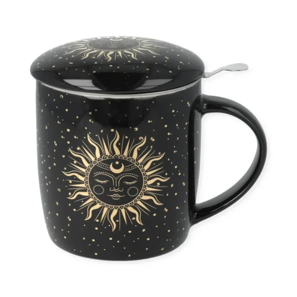 Σετ κούπας τσαγιού Sun and Moon μαύρο 400 ml