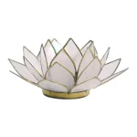 Διακοσμητικό φωτιστικό Lotus Natural με χρυσό τελείωμα 13,5 cm