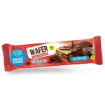 Brain Foods Wafer Double Chocolate – Vegan γκοφρέτα με διπλή σοκολάτα, χωρίς γλουτένη, χωρίς προσθήκη ζάχαρης και χωρίς φοινικέλαιο.