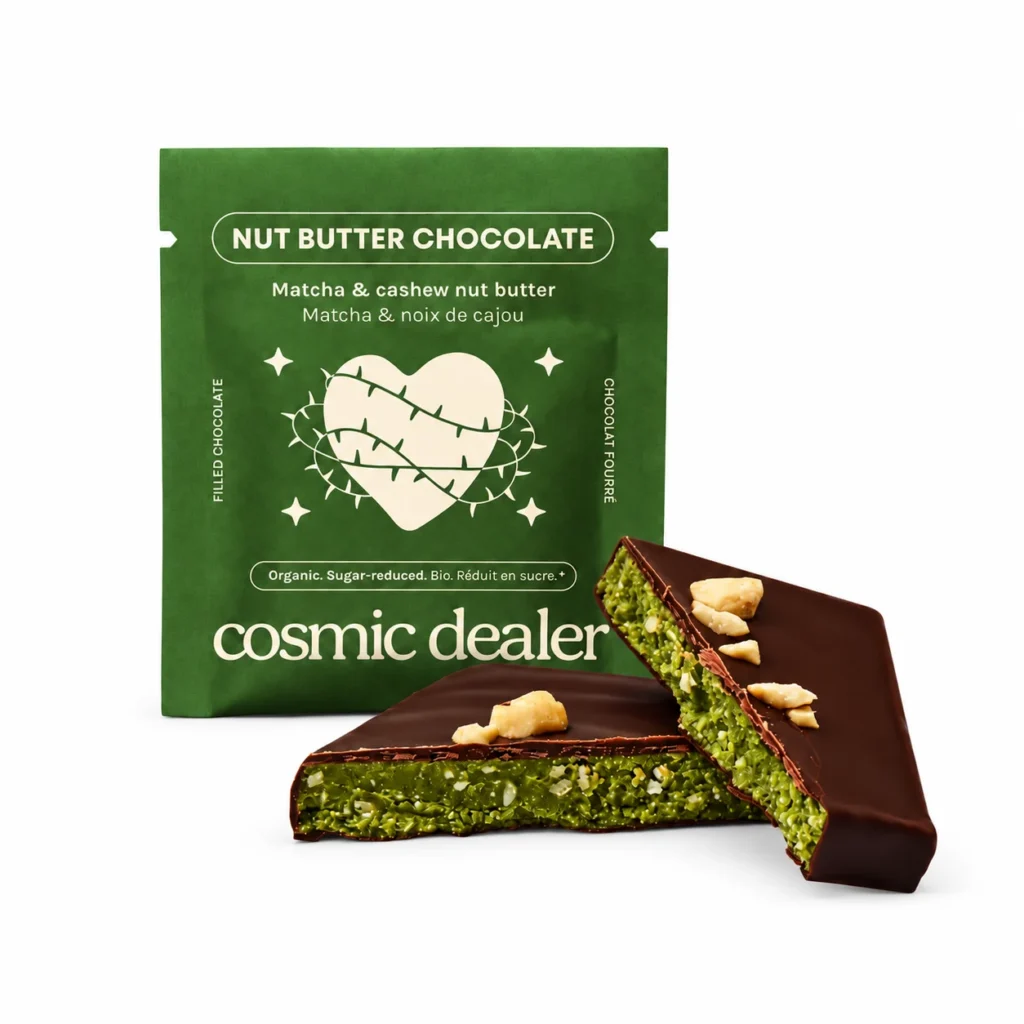 Cosmic Dealer Matcha & Cashew Chocolate 20g με matcha και βούτυρο κάσιους