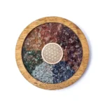 Ξύλινο coaster Chakras Flower of Life 10 cm