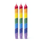 Rainbow dinner candle από στεαρίνη 23 x 2,2 cm